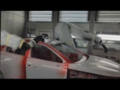 GR6150-2900 CMA robot melukis yang bekerja pada produksi mobil otomotif dengan fungsi sinkron